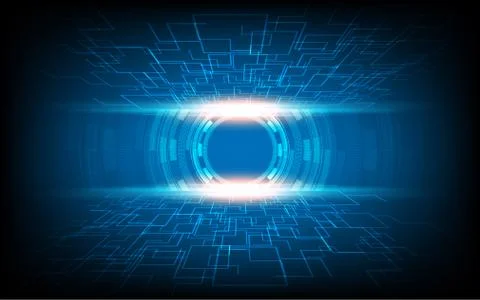 Futuristic technology perspective line innovation empty space background Stock Illustration