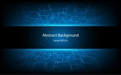 Futuristic technology perspective line innovation empty space background Stock Illustration