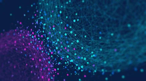 Futuristic technology for processing information flow, world big data network 스톡 일러스트