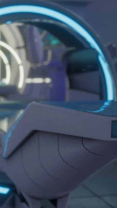 Futuristic technology scene with sleek design and glowing elements Stock Footage 336583568