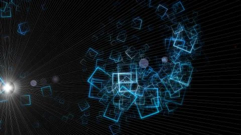 Futuristic technology square background design Stock Illustration