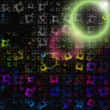 Futuristic technology square background design Stock Illustration