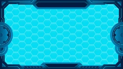 Futuristic technology vector frame design with gear decoration and neon blu.. Stock Illustration