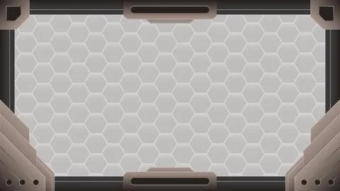 Futuristic technology vector frame design with bronze texture Stock Illustration