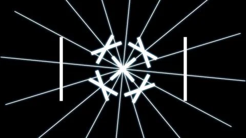 Futuristic technology video animation with moving object and lights, loop Illustrazione stock