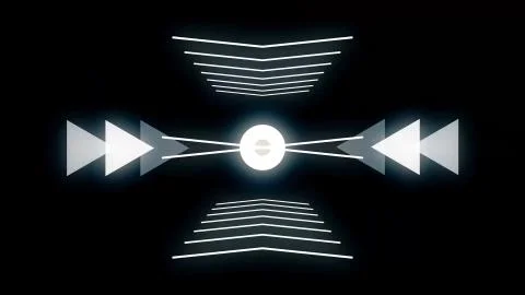Futuristic technology video animation with moving object and lights, loop Illustrazione stock