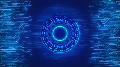 Futuristic Technology Virtual reality space. Futuristic VR frame, Head-up Stock Footage 333789502