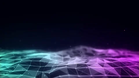 Futuristic technology wave. Abstract wave with moving particles on background. Stock Footage 229116730