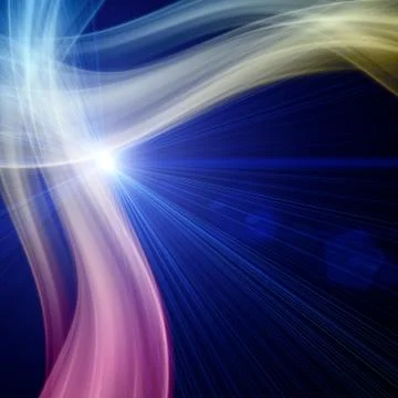Futuristic technology wave background design with lights イラスト素材