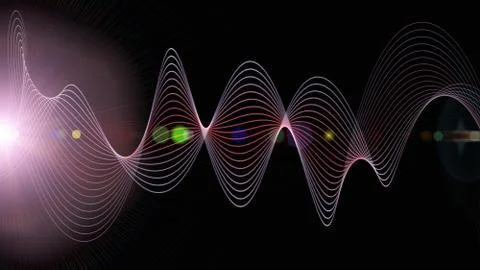 Futuristic technology wave background design Stock Illustration