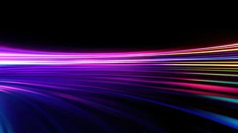 Futuristic technology wave background design with lights and bokeh Stock Illustration