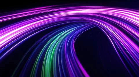 Futuristic technology wave background design with lights and bokeh Stock Illustration