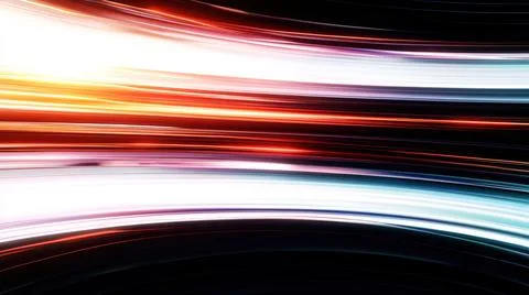 Futuristic technology wave background design with lights and bokeh Stock Illustration