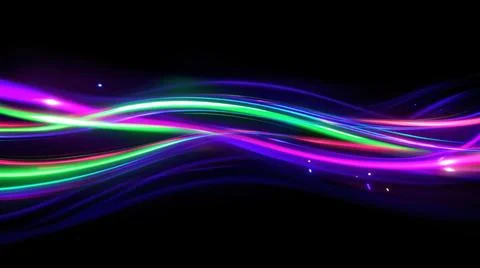 Futuristic technology wave background design with lights and bokeh Stock Illustration