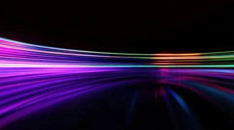 Futuristic technology wave background design with lights and bokeh Stock Illustration