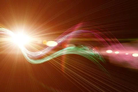 Futuristic technology wave background design with lights futuristic techno... Stock-Fotos