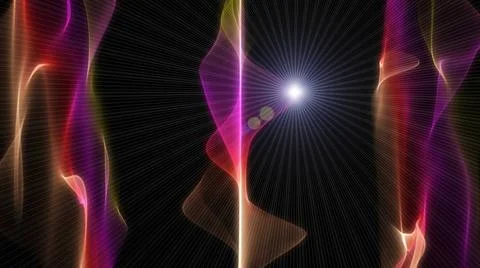 Futuristic technology wave background design with lights Futuristic techno... Stock-Fotos