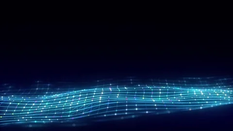 Futuristic technology wave. Digital cyberspace. Big data analytics. Stock Footage 248355140