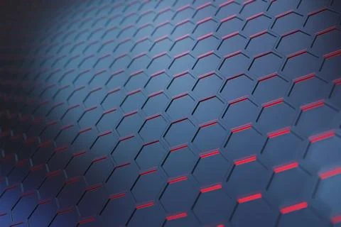 Futuristic Technology Wave Hexagon Pattern Modern Background 3d rendering Stock Illustration
