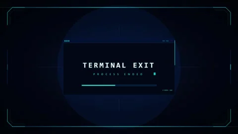Futuristic terminal exit hud interface with digital progress bar and system.. Stock Footage 337561519