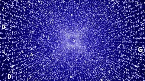 Futuristic text Tunnel. Stock Footage 71844388