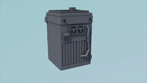 Futuristic Time Machine Rotation 3D Object Stock Footage 219558251