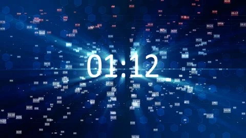 Futuristic timer Stock Footage 88713608