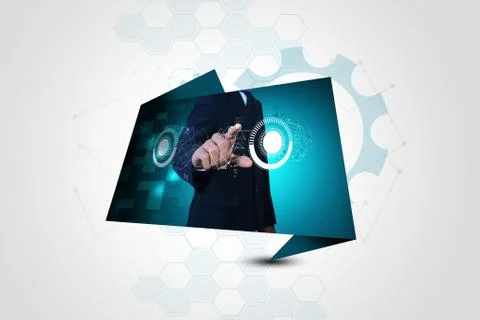 Futuristic touch screen display Stock Illustration