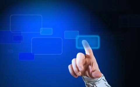 Futuristic touch screen display Stock Photos