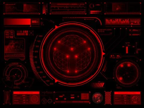 Futuristic touch screen user interface HUD Stock Illustration