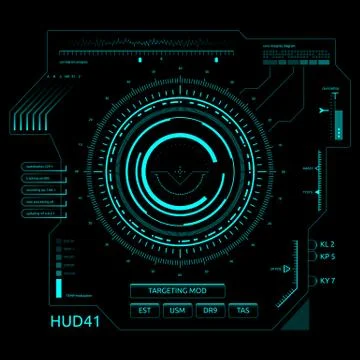 Futuristic touch screen user interface HUD Stock Illustration