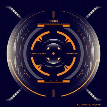 Futuristic touch screen user interface HUD Stock-Illustration