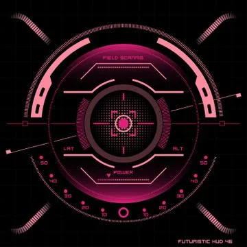 Futuristic touch screen user interface HUD Illustrazione stock