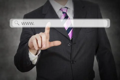 Futuristic touch screen webaddress Stock Illustration