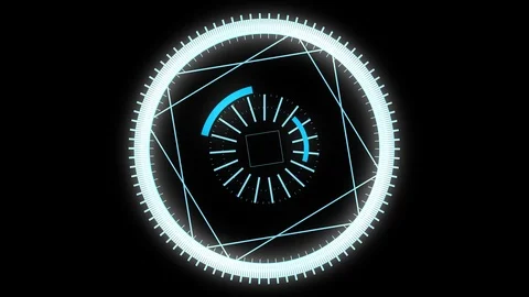 Futuristic touch user interface HUD Stock Footage 120539861