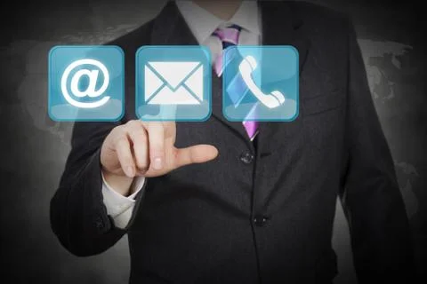 Futuristic touchscreen contacts Stock Illustration