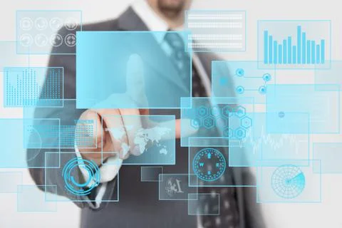 Futuristic touchscreen Stock Illustration