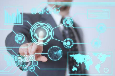 Futuristic touchscreen Stock Illustration