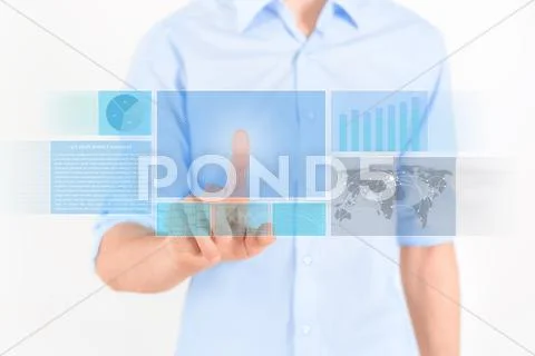 Futuristic touchscreen interface Stock Illustration
