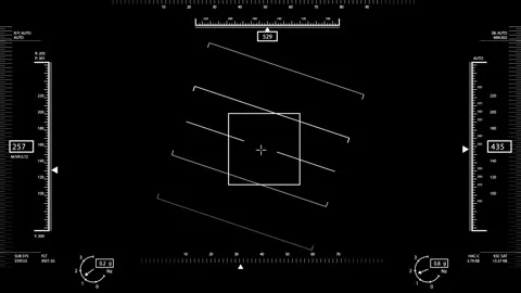 Futuristic Tracking Screen HUD Interface for Surveillance and Monitoring Stock Footage 332967608