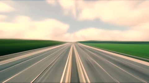 Futuristic traffic on highway Stock Footage 49713649