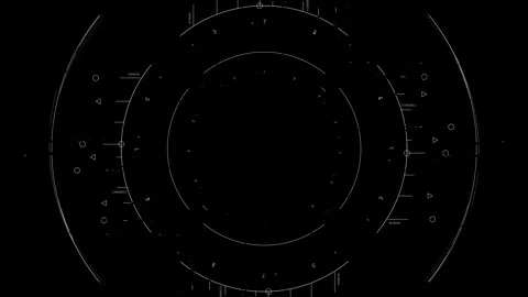 Futuristic Transparent HUD Interface with Circular Design Elements Stock Footage 341374343