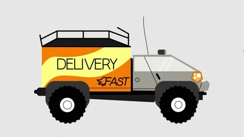 Futuristic transport for delivery Stock Footage 148036709
