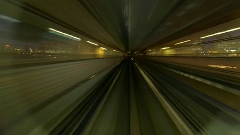 Futuristic transportation, modern fast train, hyper lapse of automated train in 스톡 동영상 228411857