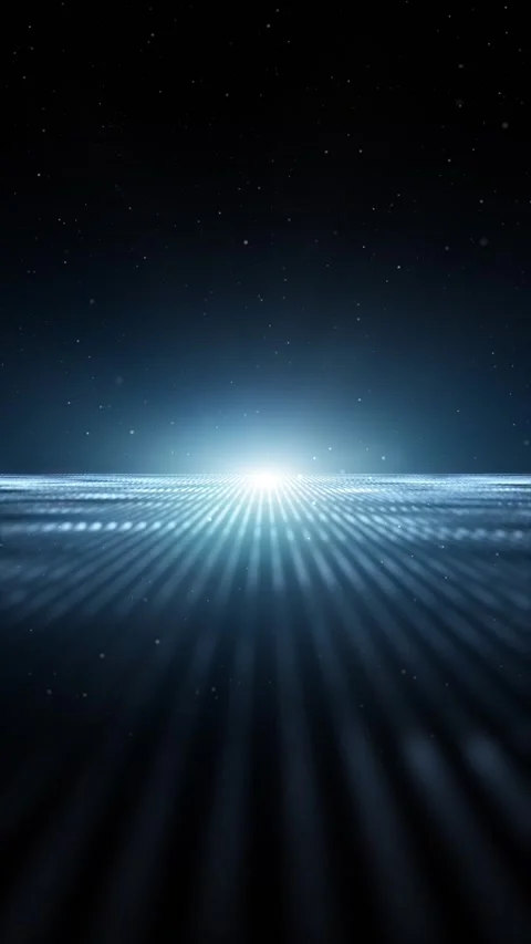 Futuristic travel digital tech lines loop vertical animation background Stock Footage 345061677