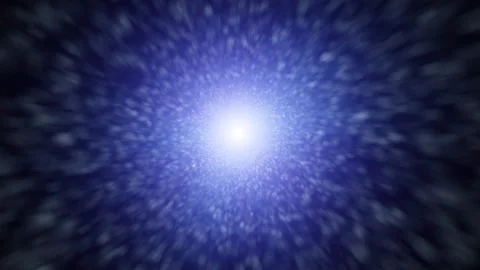 Futuristic travel through dotted wormhole loop animation background Stock Footage 346393464