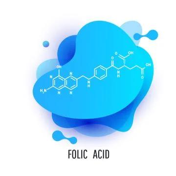 Futuristic trendy dynamic design elements with folic acid. Abstract orange li Stock Illustration