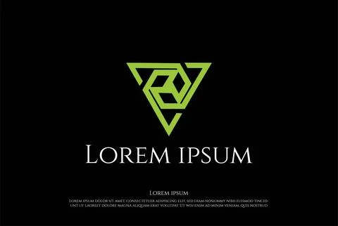 Futuristic Triangle Box Cube Logo Design Vector Illustrazione stock