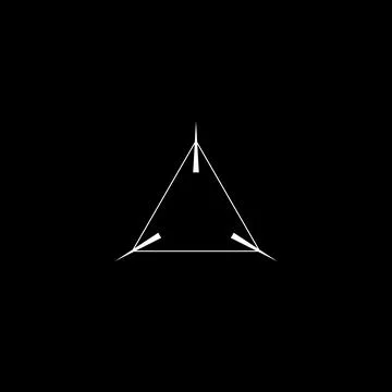 Futuristic triangle target, aim, HUD reticle, cyberpunk aesthetics Stock Illustration