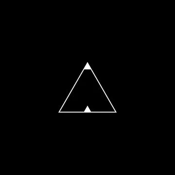 Futuristic triangle target, aim, sight, HUD reticle, cyberpunk aesthetics Stock Illustration